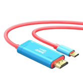Jemdo Portable HDMI Adapter Cable for Nintendo Switch 2 (NS2) – 4K60Hz Display & Charging Dock Replacement (Red) - cabestdeal
